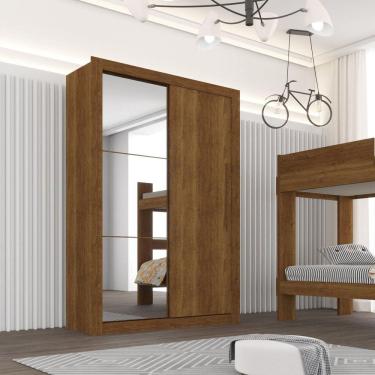 Imagem de Guarda Roupa Solteiro com Espelho 2 Portas 2 Gavetas Costa Rica Sallêto Móveis Cinamomo