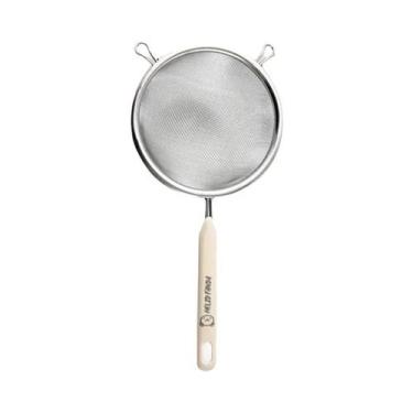 Imagem de Escorredor De Aço Inoxidável Com Cabo De Plástico, Peneira De Malha Fi