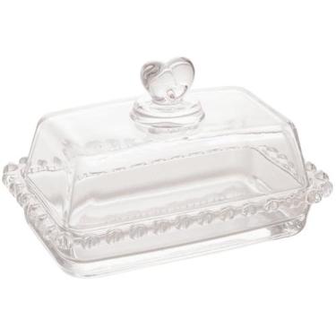Imagem de Mantegueira Vidro Cristal Coração Porta Manteiga Lyor