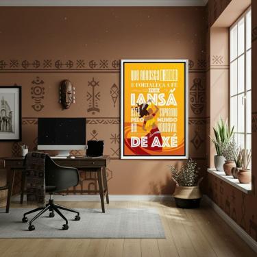Imagem de Quadro Iansã - Que Renasça o Amor e Fortaleça a Fé - 70x50cm