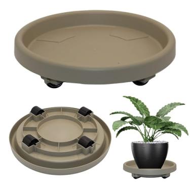 Imagem de Prato com Rodas Suporte para Vasos 30cm Suporta até 80kg - Top Garden (Cinza)