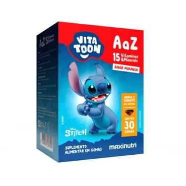 Imagem de Vitatoon Stitch Polivitaminico AaZ - Sabor Morango 30 gomas - Maxinutr