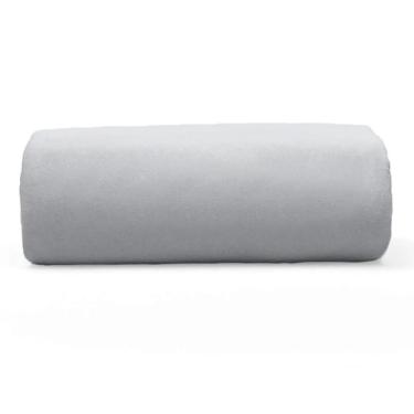 Imagem de Lençol Basic Casal 100% Algodão Malha Penteada com Elástico Liso Prata