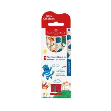 Imagem de Lápis de Cor Faber-Castell Little Creatives com Fórmula Suave e Design Ergonômico 6 Cor...