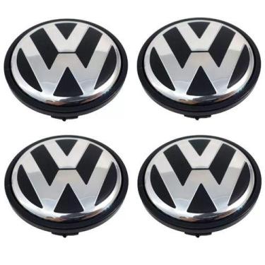 Imagem de Jogo Calota Miolo Centro Roda Volkswagen 65mm Jetta Amarok - GFM, PRET
