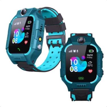 Imagem de Relógio Smartwatch Infantil Inteligente A prova D'gua C5 Verde Com Ras