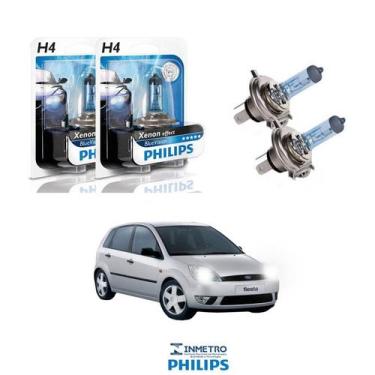 Imagem de Lâmpadas Farol Ford Fiesta Philips H4 BlueVision