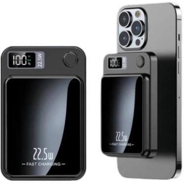 Imagem de Power Bank Magnético 10000mAh Carregador Portátil Fast Charge Display 