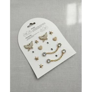Imagem de Kit Pingentes Strass Botons Babuche Charms Luxo Acessório - Sem marca,