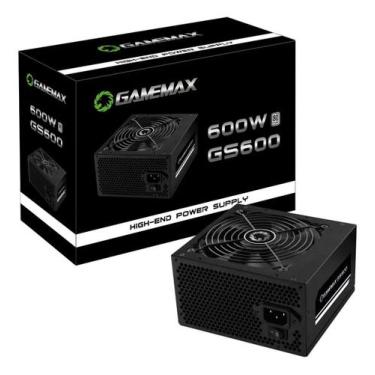 Imagem de Fonte De Alimentacao 600w Gs600 80 Plus White Gamemax Cor Preto