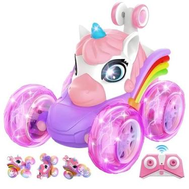Imagem de Carro Unicórnio USB Brinquedo C/ Som e Luz Gira 360º - Europio