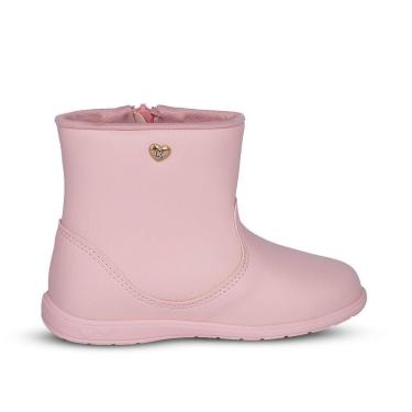 Imagem de Bota Infantil Menina Kidy Baby Nude Soft Coração Primeiros Passos