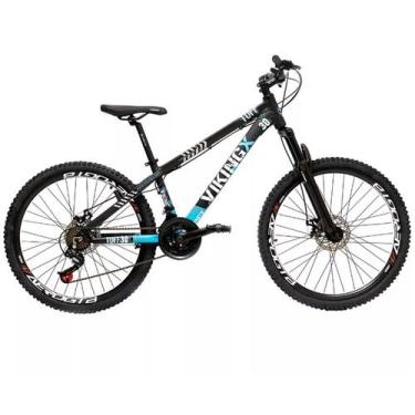 Imagem de Bicicleta aro 26 Vikingx Preto Azul 21v Câmbios Importado Aro Aero