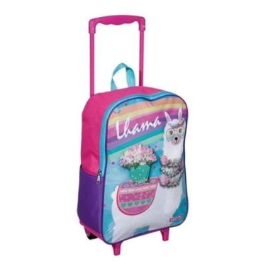 Imagem de Mochila Grande Com Rodinha Escolar Infantil - Pacific, Lhama