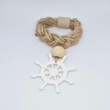 Imagem de Porta Guardanapo Trançado Volante Náutico - Decor Madame Blue, Branco