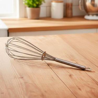 Imagem de Batedor de Ovos Profissional Tuut 18cm Inox Fouet de Cozinha Reforçado