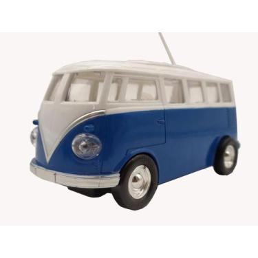 Imagem de Kombi Retrô Com Controle Remoto Azul- Wellkids - Wellmix