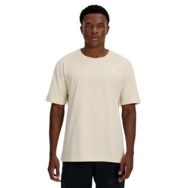 Imagem de Camiseta New Balance Small Logo Gelo Masculina, Bege, G