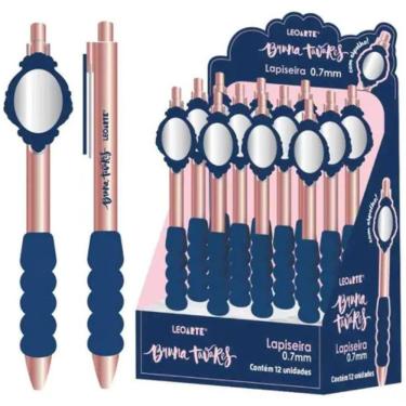 Imagem de Lapiseira Grafite com Espelho Leoarte Bruna Tavares Ponta 0.7mm Grip de Silicone 1 Unidade