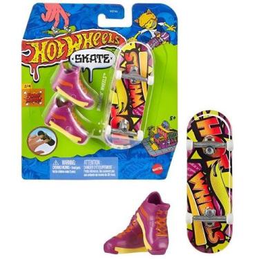 Imagem de Hot Wheels Skate de Dedo com Tenis Whammin WELLS Mattel HGT46