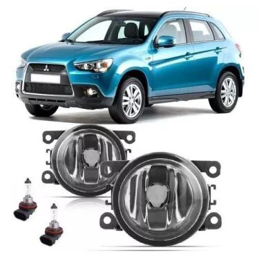 Imagem de Par Farol De Milha Universal Mitsubishi ASX 2014 2015 2016 + Lâmpada -