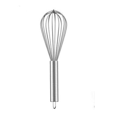 Imagem de Batedor De Ovos Fouet Fuê Clara Bolo Massa Aço Inox 27 Cm - H2