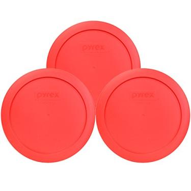 Imagem de Tampa de armazenamento redonda de 4 xícaras Pyrex 7201-PC para tigelas de vidro, Light Red, 4 Cup, 950mL, 3