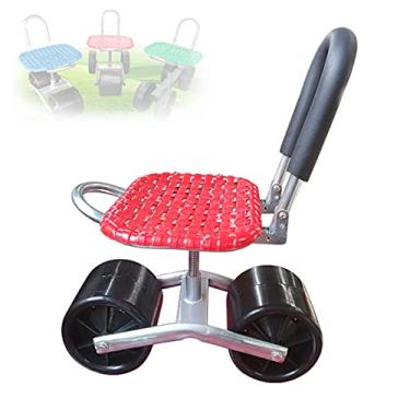 Imagem de Lambretor de rolamento de carrinho de jardim de liga de alumínio, Cadeira resistente para jardim com encosto móvel Ferramenta de carrinho de jardim de ferro firme para remoção de erva daninha jardim cuidado com gramado ao ar livre