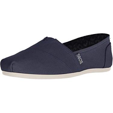 Imagem de BOBS from Skechers Women's Plush Peace and Love Flat,NVY-Navy,7.5 M US