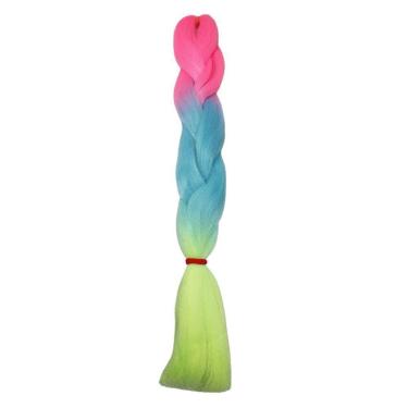 Imagem de Cabelo Super Jumbão Fluorescente Fibra Sintética 100g para Tranças Box Braids g-3-4 Id