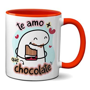 Imagem de Caneca Flork Namorados Apaixonados Te Amo Mais Que Chocolate (Vermelha)
