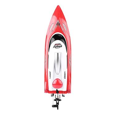 Imagem de Vbestlife RC Ship, 2,4 G controle remoto 4 canais mini barco corrida modelo lancha de corrida, camada dupla à prova d'água, presente para adultos e crianças (vermelho)