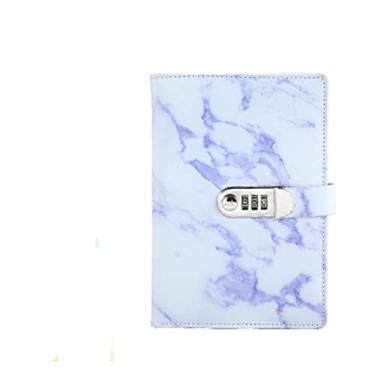 Imagem de Livro de senhas A5 Brochura com cadeado Diário de negócios Livro de notas de mão criativa Bloco de notas de estudante Papelaria Livro grosso, roxo, 1 peça