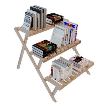 Imagem de Prateleiras Organizadoras De Livros E Vasos Cor Natural