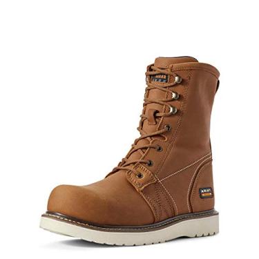 Imagem de Bota de trabalho masculina ARIAT Rebar Wedge 20,32 cm Composite Toe marrom, Marrom, 6 Wide