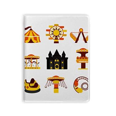 Imagem de Caderno de ilustração colorida para parque de diversões, capa de chiclete, diário de capa macia