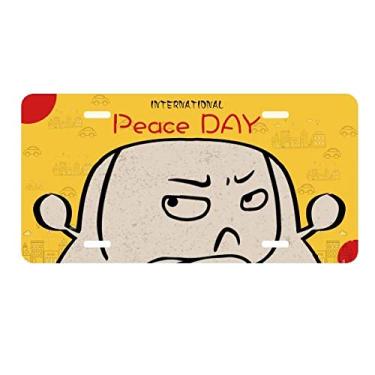 Imagem de DIYthinker Get Angry Strabismus Black Happy placa de carro decoração Dia da Paz