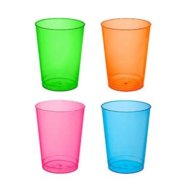 Imagem de Party Essentials Copos de festa de plástico duro de 283 g/m 2 / Copos altos, 25 unidades, neon sortido