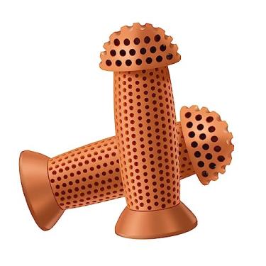 Imagem de Colaxi Punhos de guidão de bicicleta infantil de 2 peças, punhos de bicicleta antiderrapantes e confortáveis, punhos leves de bicicleta para meninos e, MARROM