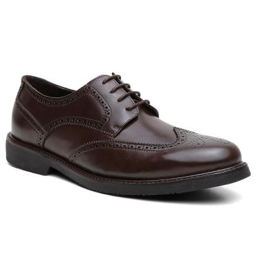 Imagem de Sapato Social Masculino Couro Brogue Cadarços Casual