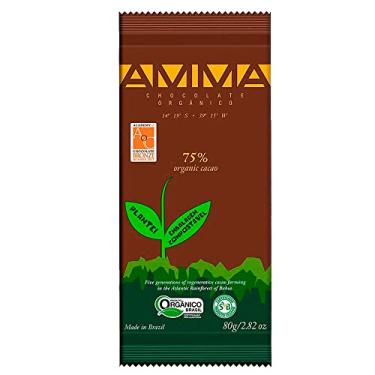 Imagem de Chocolate Orgânico 75% Cacau AMMA 80g