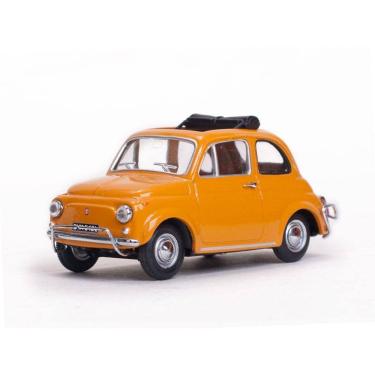 Imagem de Miniatura Fiat 500L Giallo Positano 1968 Escala 1/43 Laranja