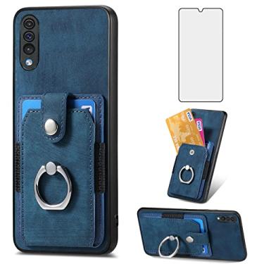 Imagem de Asuwish Capa de telefone para Samsung Galaxy A50 A50S A30S capa carteira com protetor de tela de vidro temperado e suporte de anel fino suporte para cartão de crédito celular de couro A 50 50S 30S S50