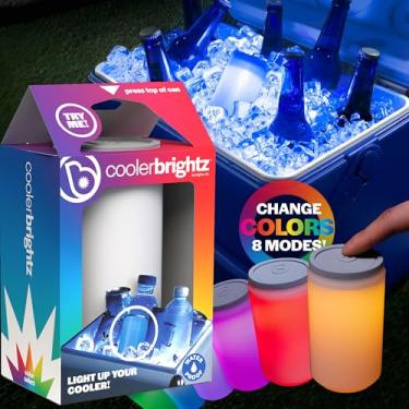 Imagem de Brightz CoolerBrightz – Luz de LED para gelo, mudança de cor – Luz LED à prova d'água que muda de cor para refrigeradores internos – Ótima para acampar, bagagem, churrasco no quintal, festas e mais
