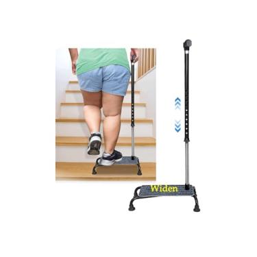 Imagem de Bengala de escalada de escadas para idosos e idosos, meio degrau, bengalas, auxiliares de mobilidade, dispositivos de equilíbrio, auxiliares de mobilidade, 4 garras, quatro garras, antiderrapante,
