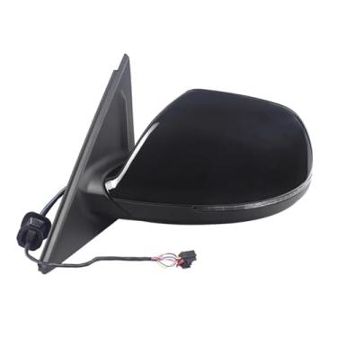 Imagem de Espelhos de porta do lado do motorista aptos para Audi Q5 2009-2015 Conjunto de espelho lateral de substituição para Audi Q5 Acessórios para Audi Q5 Montagem de espelho retrovisor lateral (6 fios)
