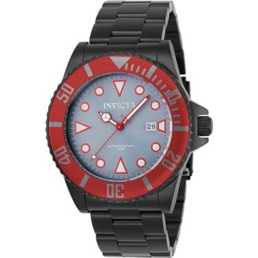 Imagem de Invicta Relógio masculino 90296 Pro Diver analógico mostrador quartzo preto, Preto, Relógio de quartzo, mergulhador