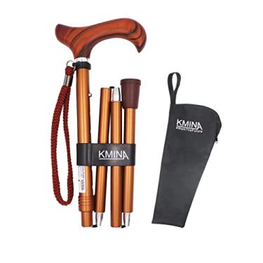 Imagem de KMINA Pro – bengala de madeira, bengala dobrável, bengala de madeira para homens, bengala de madeira ajustável, bengala de madeira.