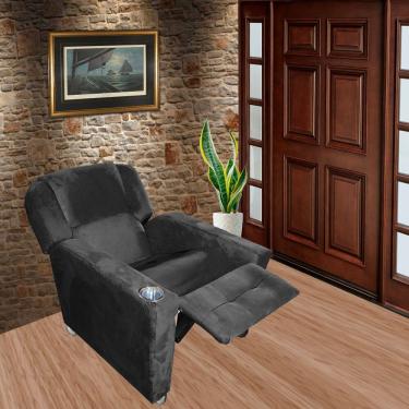 Imagem de Poltrona do Papai Reclinável 3 Posições Texas C/ Porta Copo Preto