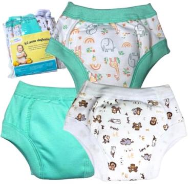 Imagem de Kit 3und Treinamento Desfralde Bebê Reutilizável Estampado